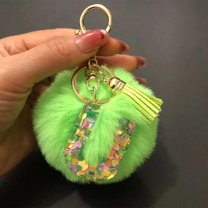Simple Style Classic Style Letter Hairball Resin Unisex Bag Pendant Keychain