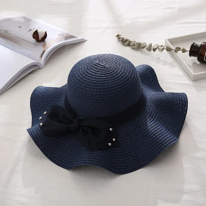 Women's Korean Style Flower Flowers Side Of Fungus Straw Hat
