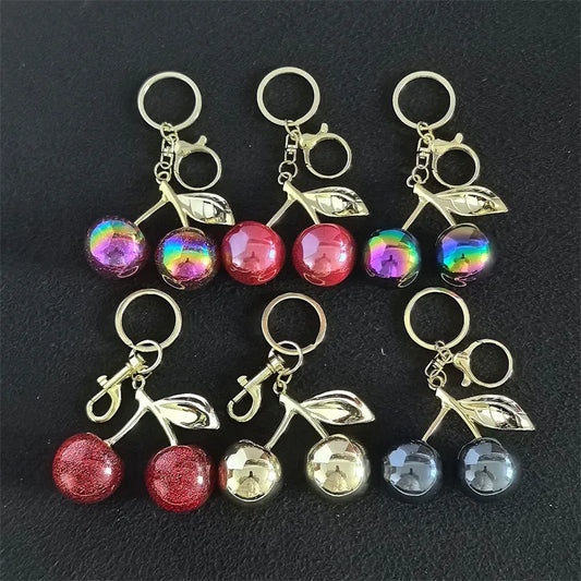 1 Piece Cute Modern Style Cherry Alloy Resin Women's Bag Pendant Keychain