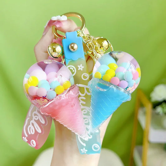 cute letter arylic unisex bag pendant keychain
