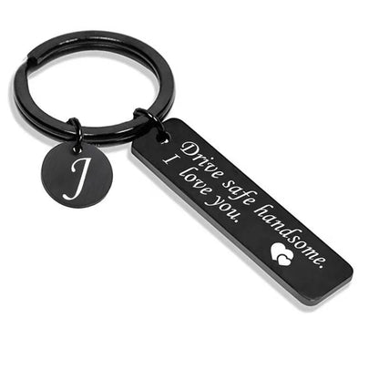 Simple Style Letter Rectangle Stainless Steel Polishing Unisex Bag Pendant Memorial Keychains