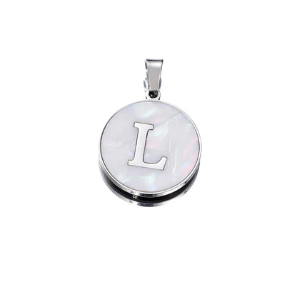 1 Piece 22mm Hole 4~4.9mm 304 Stainless Steel Fritillary Letter Pendant Jewelry Accessories