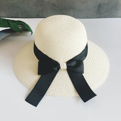 handmade straw hat women outdoor seaside beach sun protection sun hat