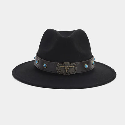 women's elegant basic solid color big eaves fedora hat