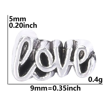 20 PCS/Package Alloy Color Block Heart Shape Beads