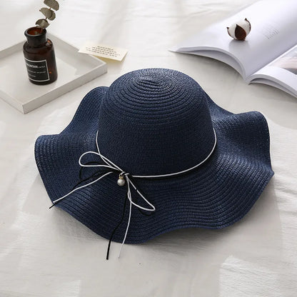 Women's Korean Style Flower Flowers Side Of Fungus Straw Hat