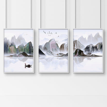 Pictures for bedrooms | set of 3 Japanese wall art prints
