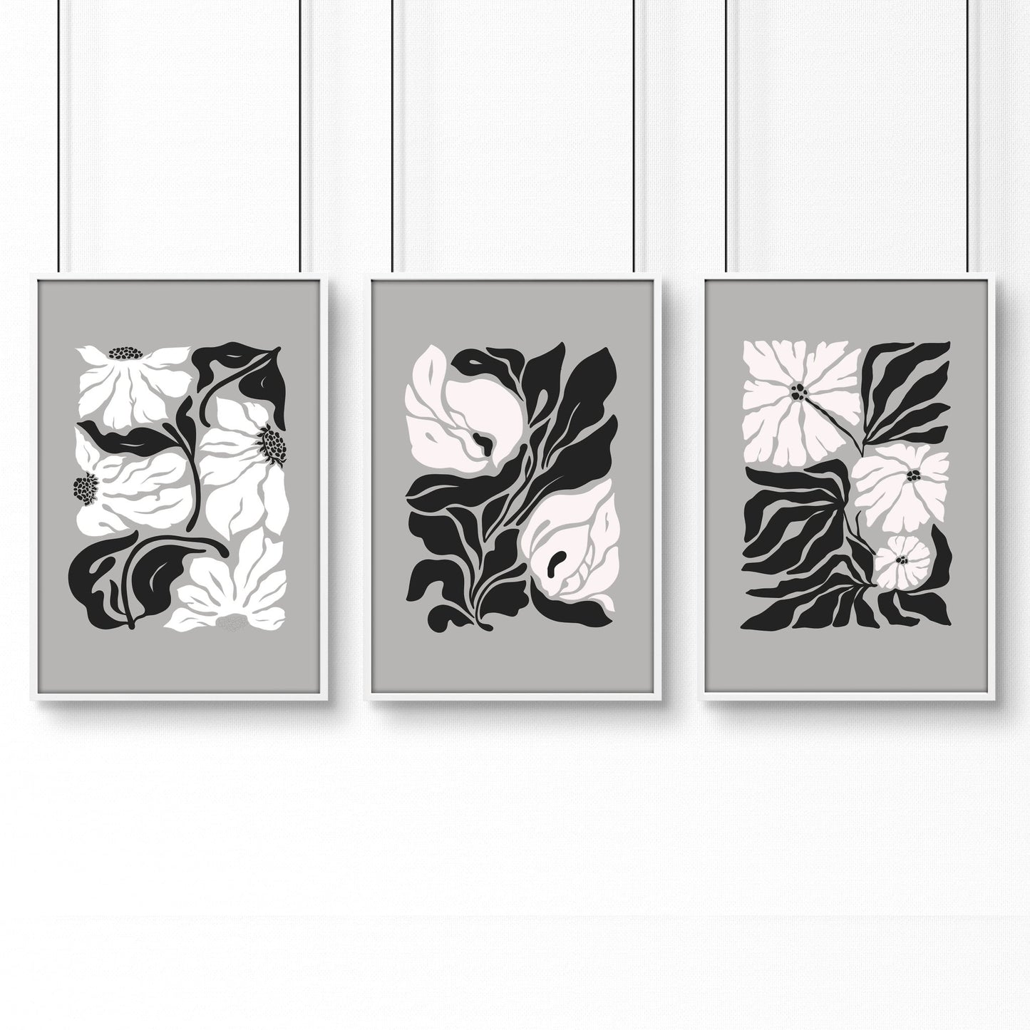 Pictures For Living Room | Set of 3 Botanical Wall art Prints