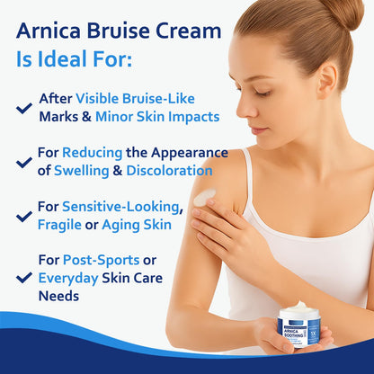 PIFLAT Arnica Bruise Cream – Extra Strength, Soothing & Fast-Acting (4.23 oz/120 g) with Arnica Montana + Vitamins K/C/E