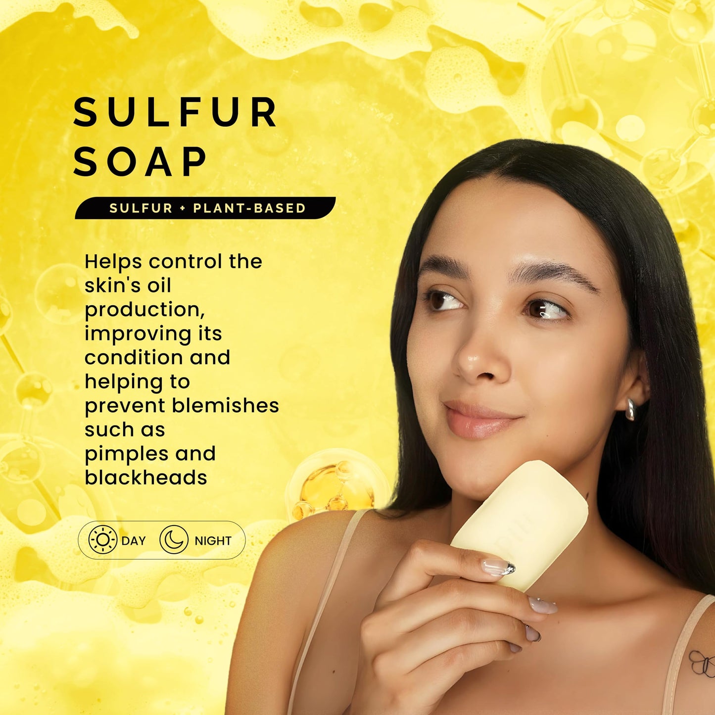 Pili Natural Sulfur Soap Bars (3 Pack) – Deep Cleansing & Oil Control for All Skin Types