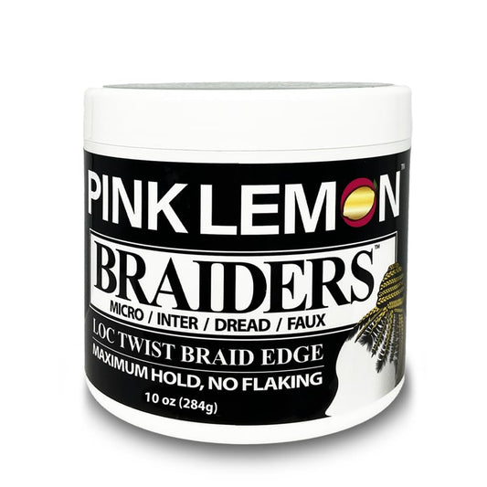 PINK LEMON Braiding Gel – Maximum Hold, No Flaking, High Shine (10 oz)