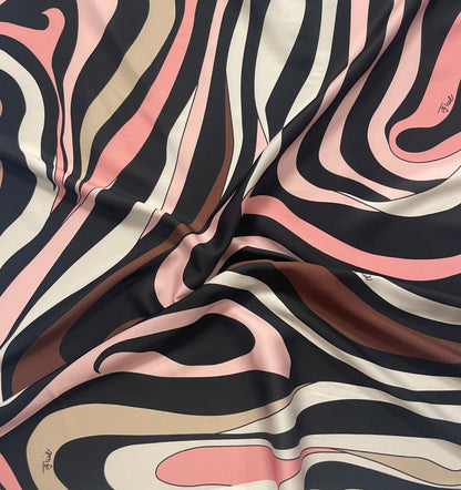 Pink Retro Abstract Pattern Fabric  by the Metre