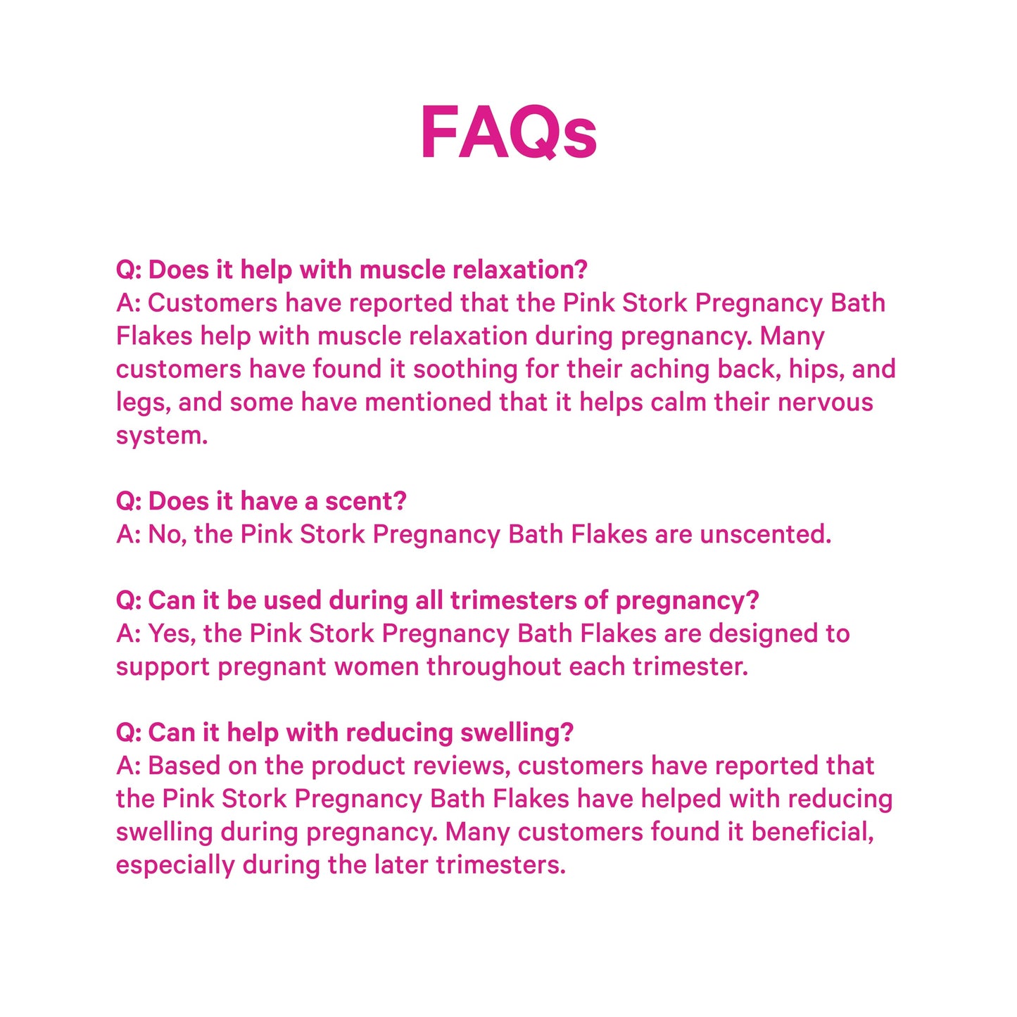 Pink Stork Pregnancy Bath Soak – Unscented Dead Sea Magnesium Flakes (2 lb)