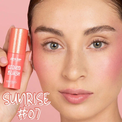 PINK UP | Liquid Blush Sunrise – Long-Lasting, Non-Greasy, Matte with Subtle Shimmer | 6ml | PKLB07
