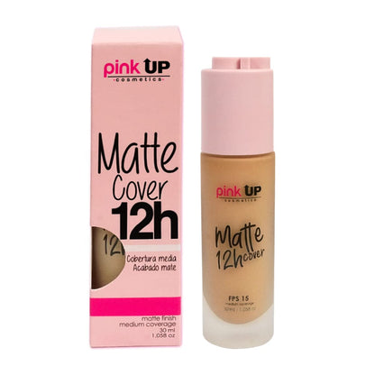 Pink Up Matte Cover Liquid Foundation SPF 15 – 12-Hour Matte Wear, Medium Coverage, Tan