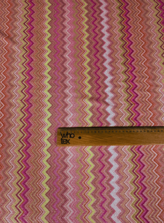 Pink Zigzag Knit Lurex Fabric by the Metre
