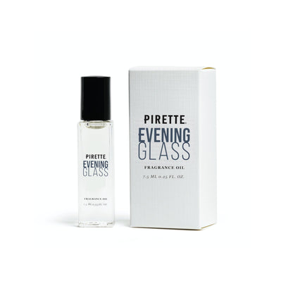 PIRETTE Mini Evening Glass Fragrance Oil Roll-On – Beach-Inspired, Long-Lasting Travel Perfume (0.25 fl oz)
