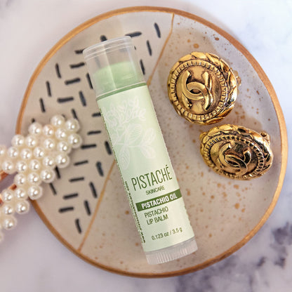 Pistaché Skincare Pistachio Oil Lip Balm — Hydration, Vitamin E, Antioxidant Protection | 0.12 oz