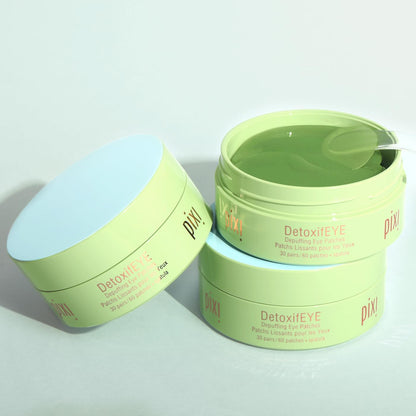 Pixi DetoxifEYE 2-Pack | Depuffing Hydrogel Under-Eye Patches with Cucumber, Gold & Caffeine