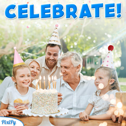 PixiPy Birthday Party Hats – 10 Colorful Cone-Shaped Celebration Headwear for Memorable Parties