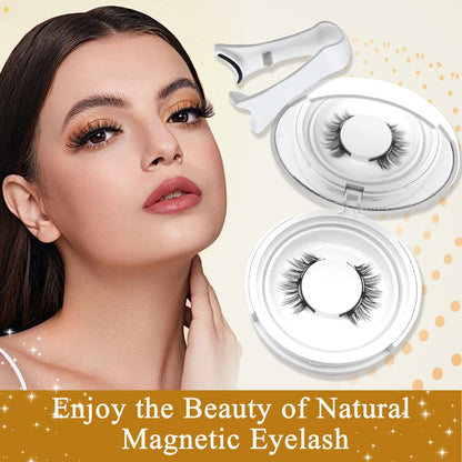 PKsiauya Ginani Magnetic Lashes with Applicator – No Glue, Reusable, All-Day Comfort