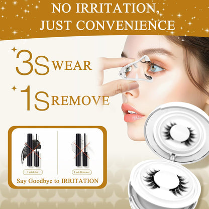PKsiauya Ginani Magnetic Lashes – No Glue, Reusable Lashes with Applicator for Valentine's Day