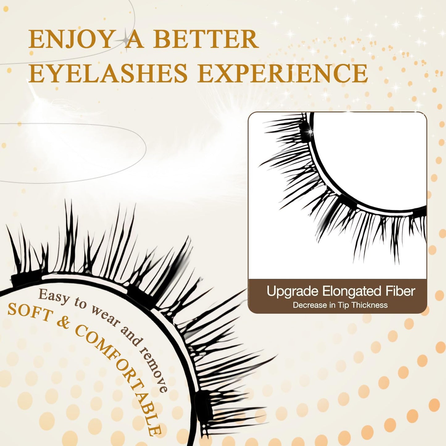 PKsiauya Hunnyfit Magnetic Lashes – No Glue, Easy Applicator, Reusable Up to 202 Uses