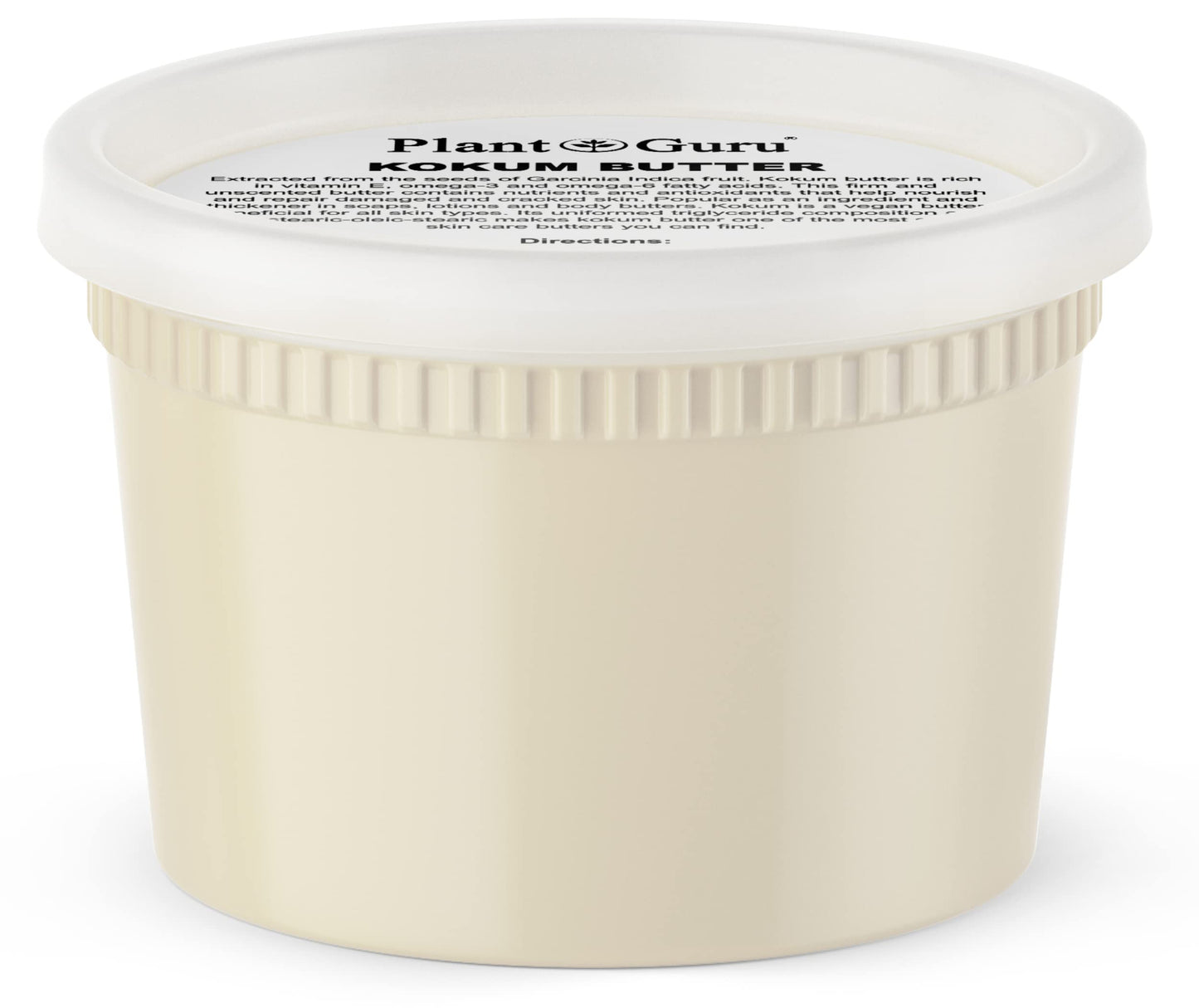 Plant Guru Raw Kokum Butter 16 oz – Pure Cold-Pressed Skin & Hair Moisturizer