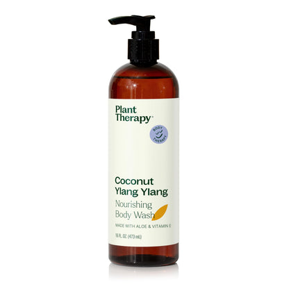 Plant Therapy Coconut Ylang Ylang Natural Body Wash 16 oz – Sulfate Free, All Skin Types