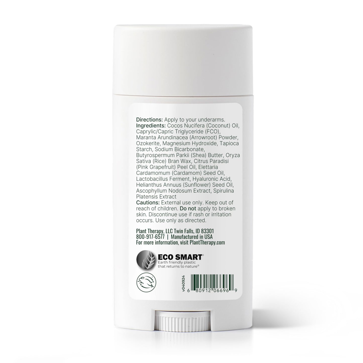 Plant Therapy Grapefruit Cardamom Natural Deodorant – Aluminum Free, 2.65 oz