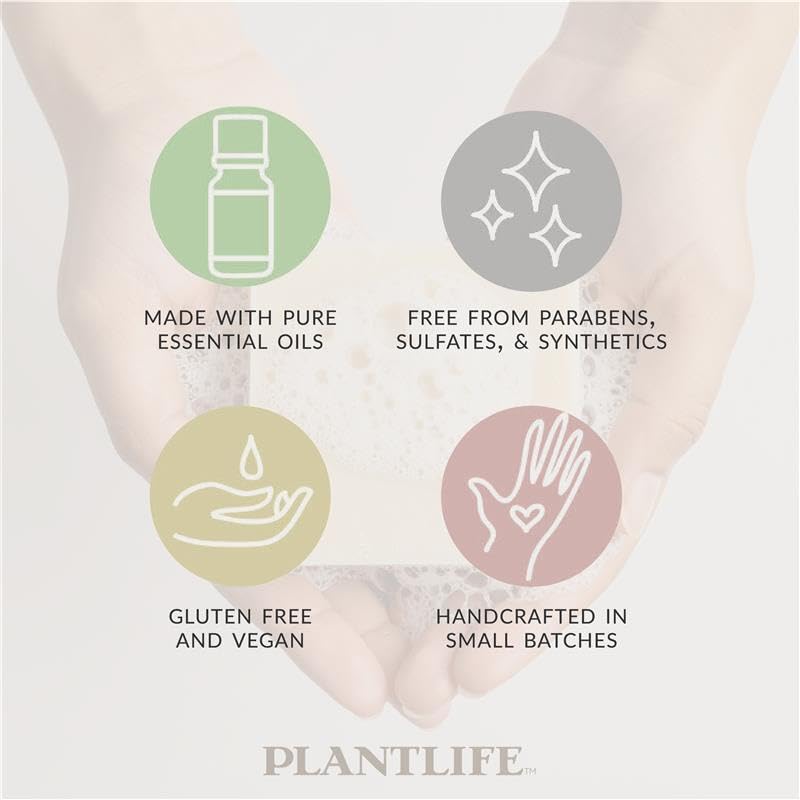 Plantlife Patchouli 3-Pack Bar Soap | Moisturizing, Hand-Crafted, Plant-Based | Made in California