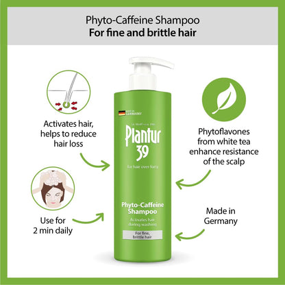 Plantur 39 Fine & Brittle Hair Shampoo – Phyto-Caffeine Formula for Women’s Thinning Hair | 16.9 fl oz