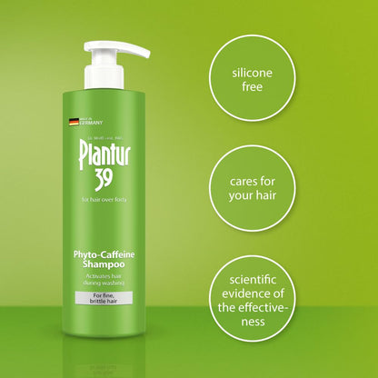 Plantur 39 Fine & Brittle Hair Shampoo – Phyto-Caffeine Formula for Women’s Thinning Hair | 16.9 fl oz