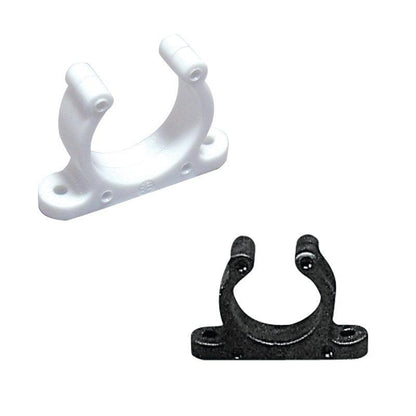 4x 25mm Black Plastic Support Clip Screwed Boat Hook Oar Tube Holder Nuova Rade