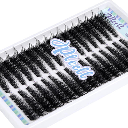 Pleell Lash Clusters 320 Pcs – Cat Eye 7-16mm 80D DIY Lashes