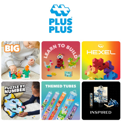 Plus Plus 70-Piece Interlocking Blocks for Kids | Open-Ended STEM Building Tub