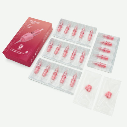 PMUBEAUTY 20Pcs Disposable Tattoo Cartridge Needles 1RL 0.25mm Round Liner