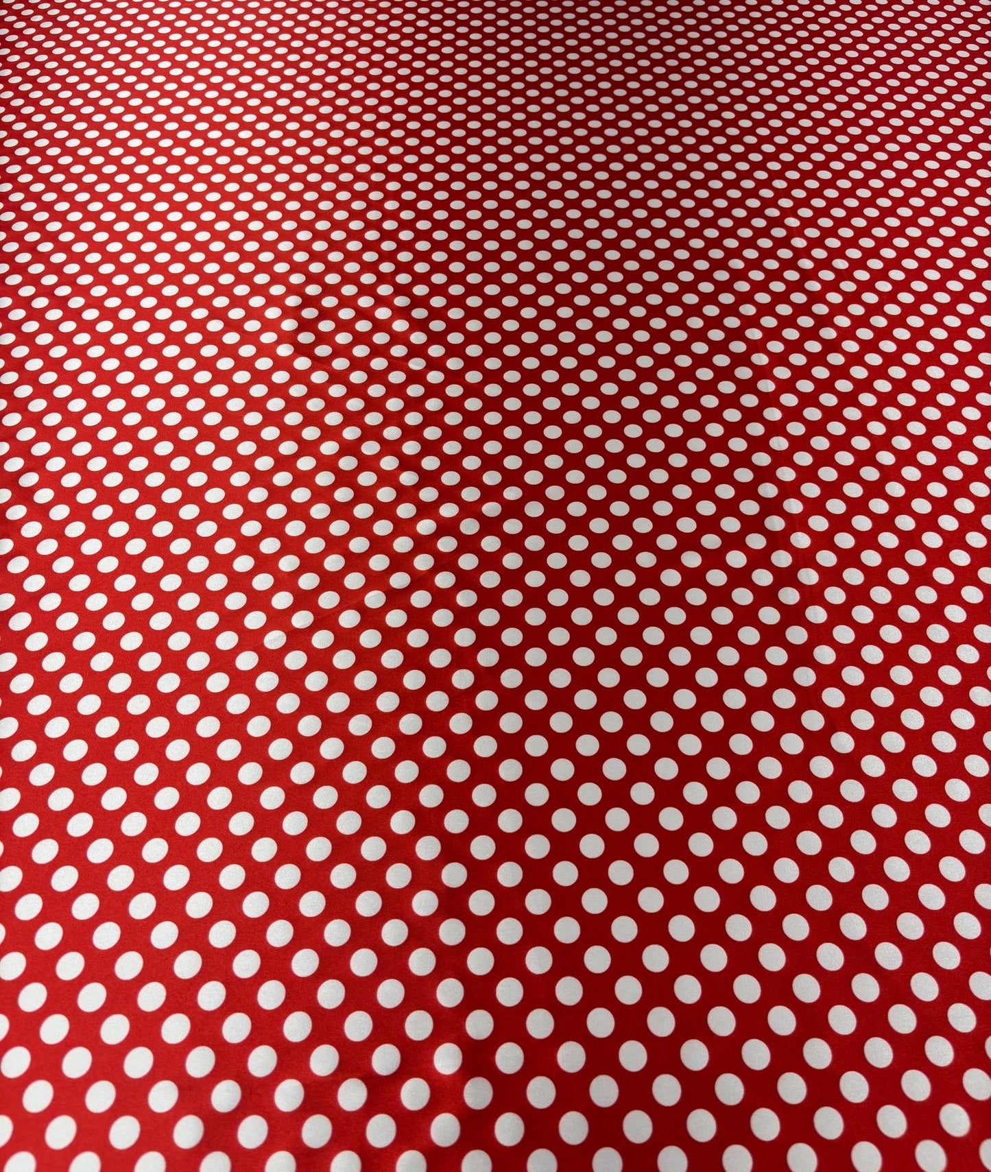 Red White Polka Dot Fabric by Metre