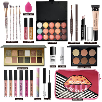 Pomcral Make up Sets for Teens 10-12 | Eyeshadow Palette, Lip Gloss, Brushes & Makeup Bag