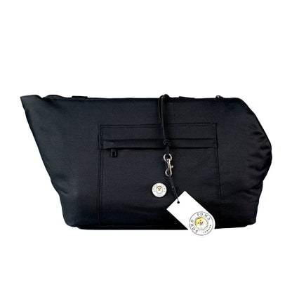 Soho Poms Compton All Black Pet Carrier - Ideal for Dogs & Cats