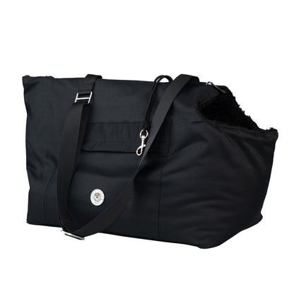 Soho Poms Compton All Black Pet Carrier - Ideal for Dogs & Cats