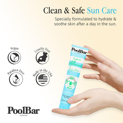 PoolBar Sundowner Aftersun Body Lotion – Hydration & Soothing Relief, Coconut Vanilla, 200ml (3-Pack)