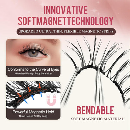 POOLJOY Hunnyfit Magnetic Lashes – Glue-Free, Natural Look, Reusable (Nature Series EA10+ EM10)