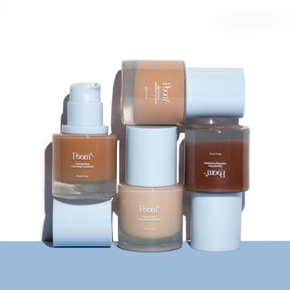 Poom Natural Glow Hydrating Foundation (Medium Neutral #300) – Buildable Coverage with Skincare Benefits