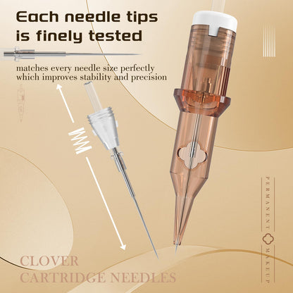 POPUPMU Clover 1RL 0.18mm Tattoo Cartridge Needles – 20Pcs (0601RL)
