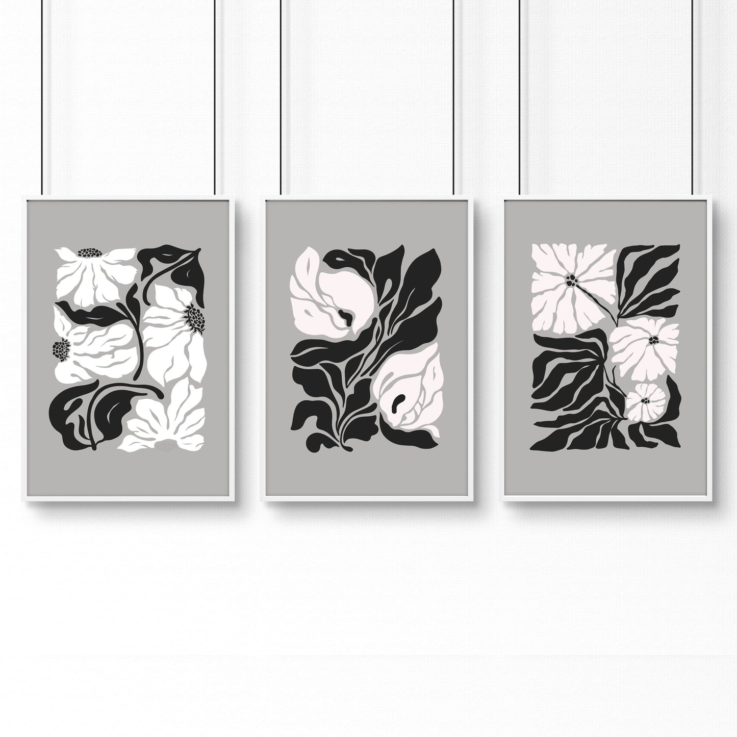 Posters For Bathrooms | Set of 3 Botanical Wall art Prints