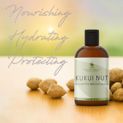 Pousutong Kukui Nut Oil – 8 oz Pure Carrier Oil for Hair & Skin