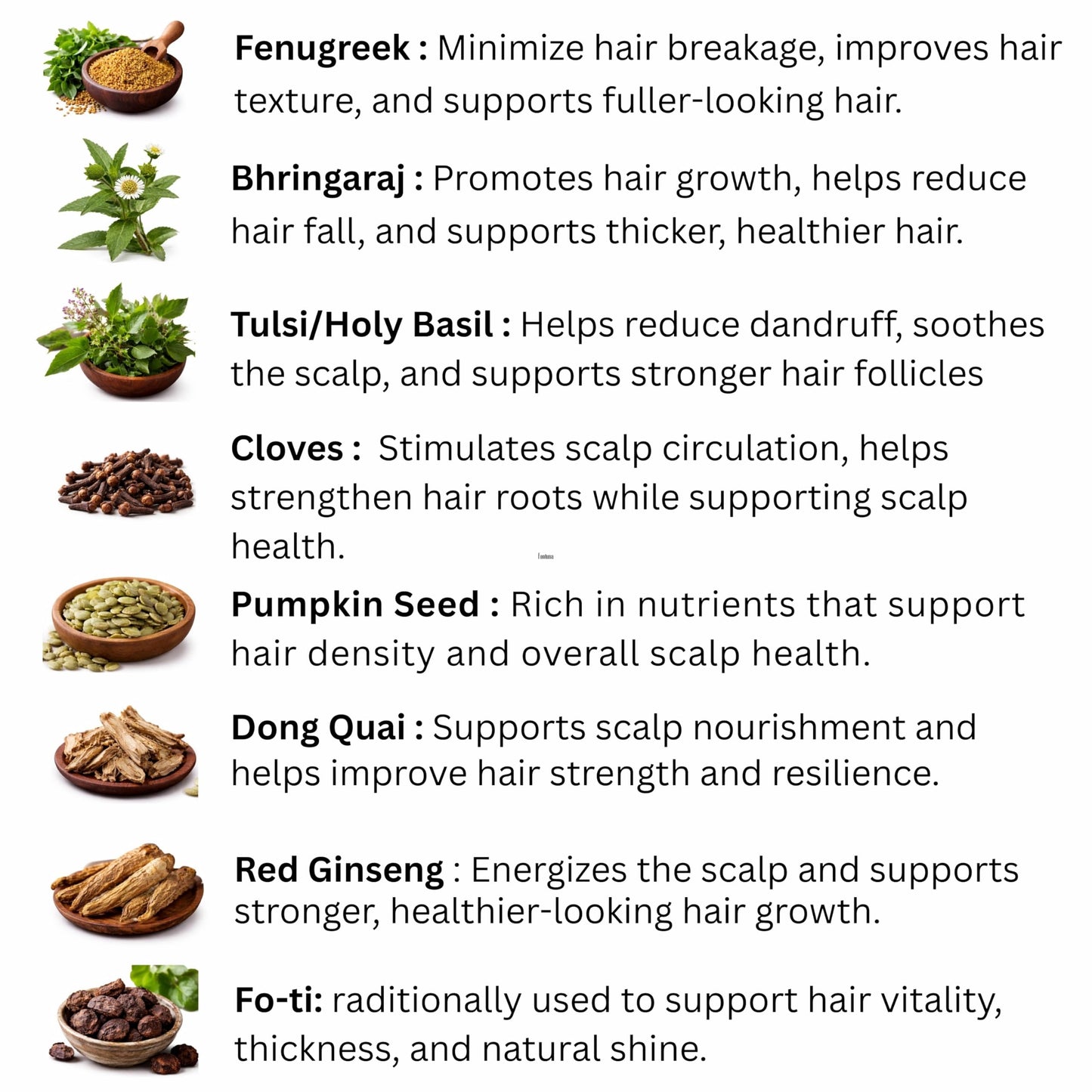 Power of Herbs Moringa Rosemary Ayurvedic Hair Oil - 2 oz, Made in USA