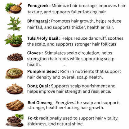 Power of Herbs Moringa Rosemary Ayurvedic Hair Oil - 2 oz, Made in USA