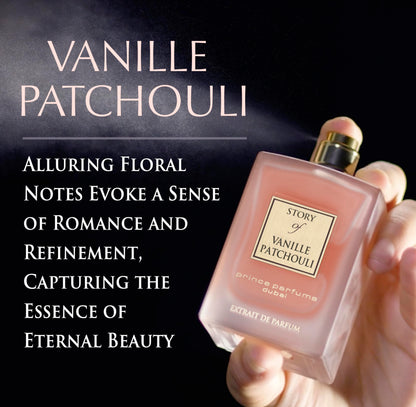 Prince Parfums Dubai – Story of Vanille Patchouli for Women | Extrait de Parfum, 3.4 oz